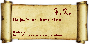 Hajmási Kerubina névjegykártya